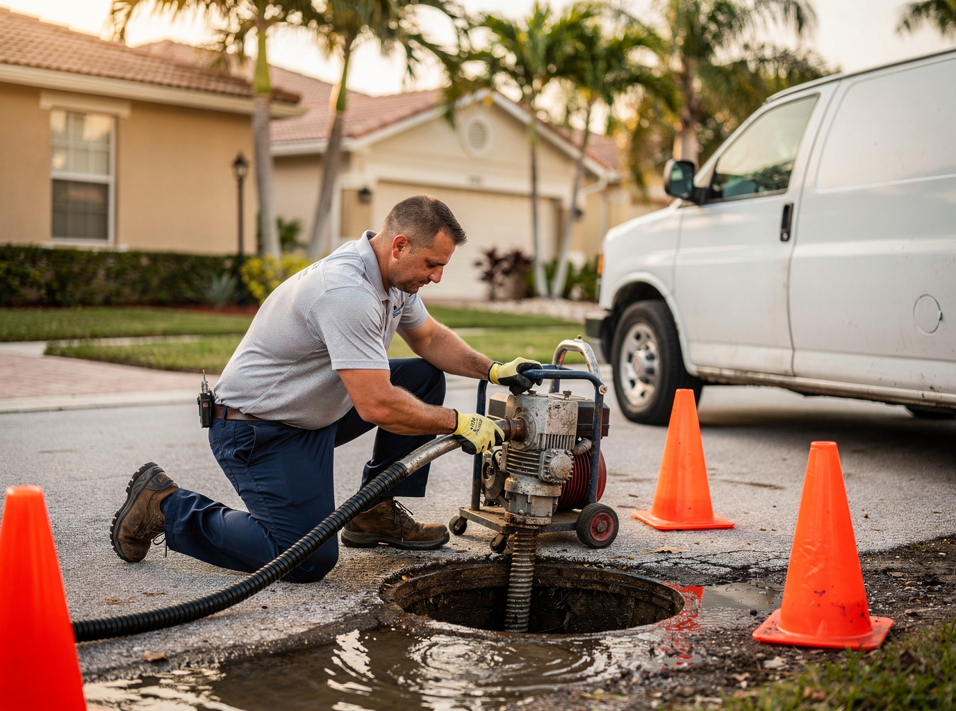 Sewer Line Backup in Coconut Creek