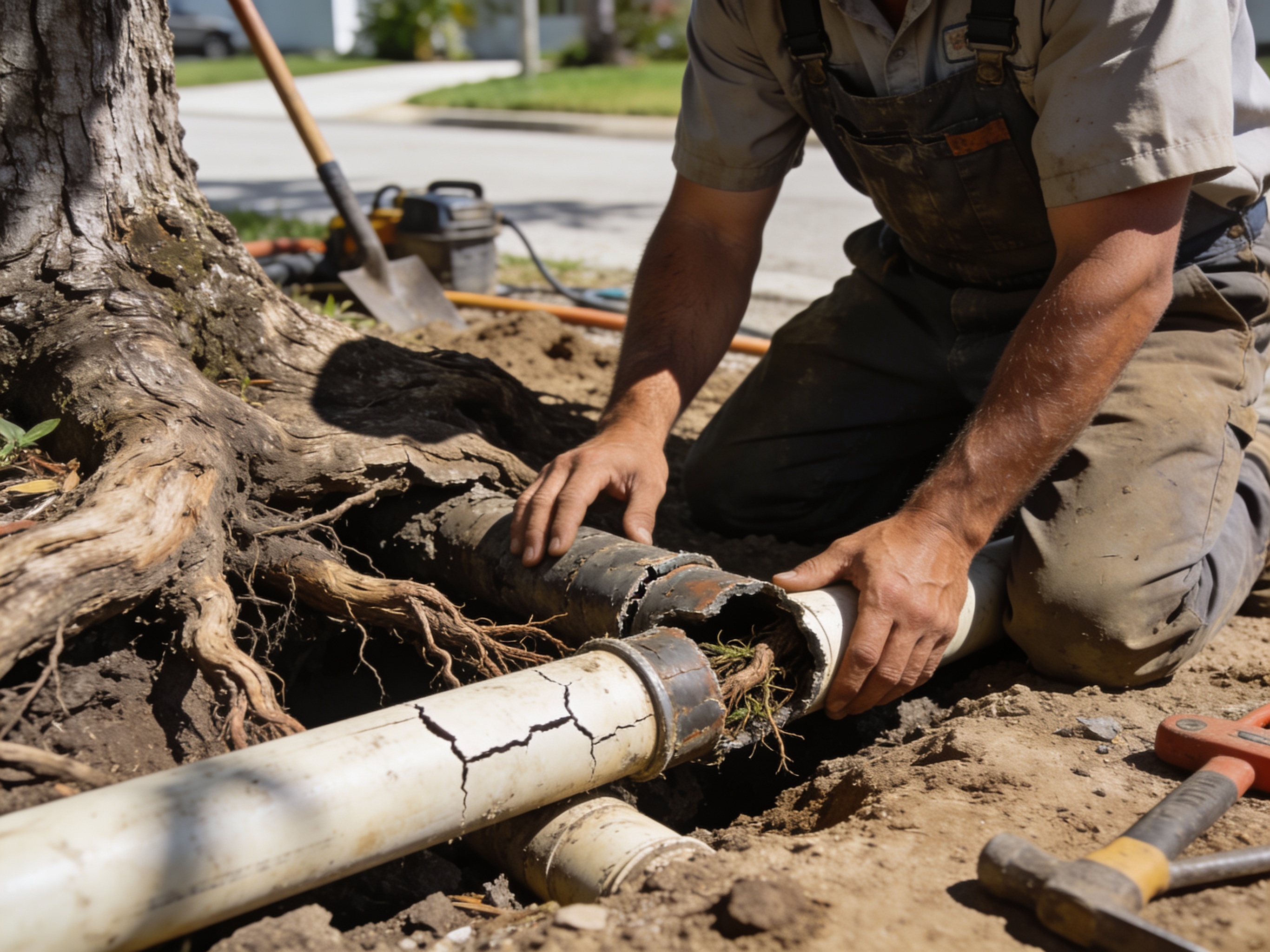 Tree Root Sewer Damage in Coconut Creek